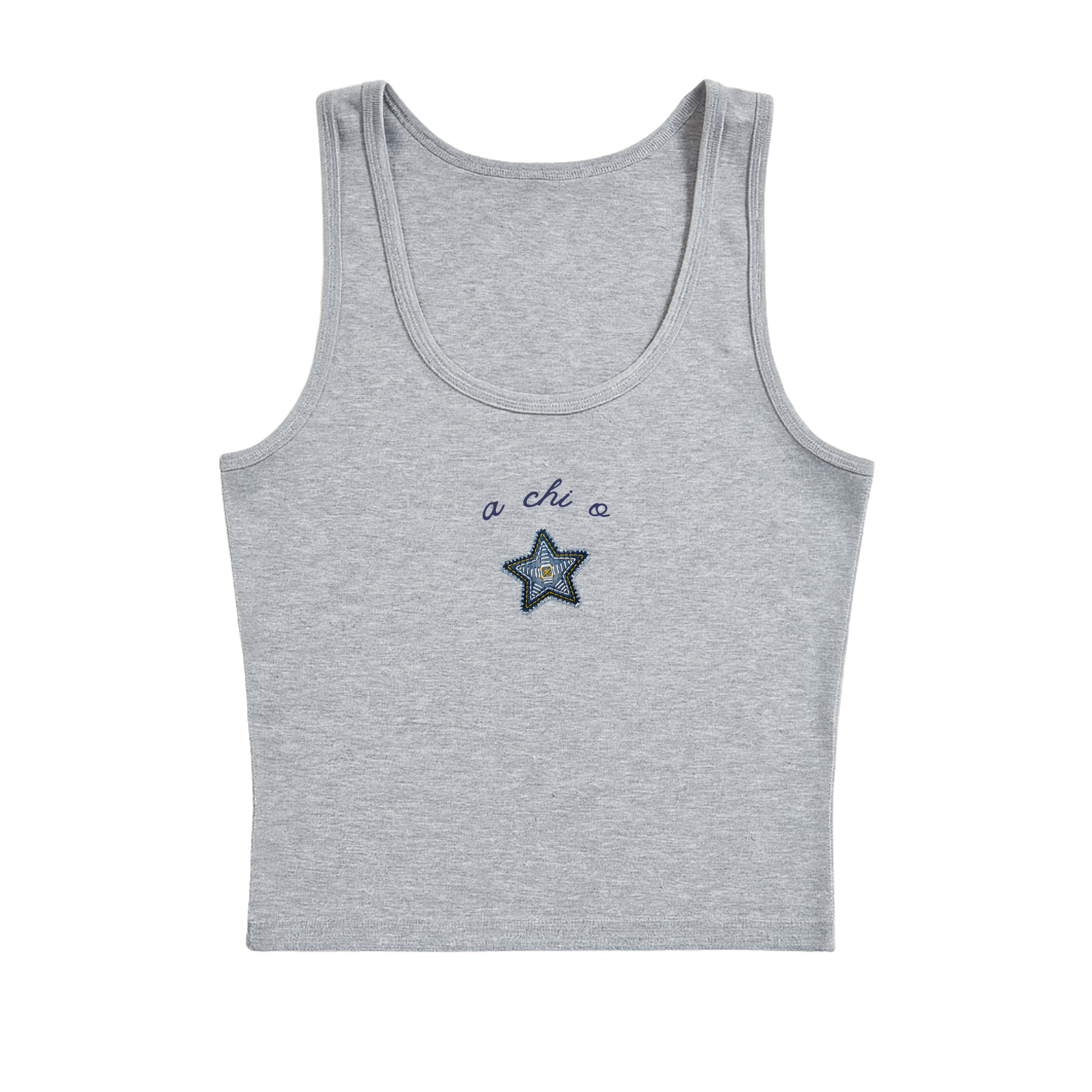 "BEADED BLUE" SORORITY TANK