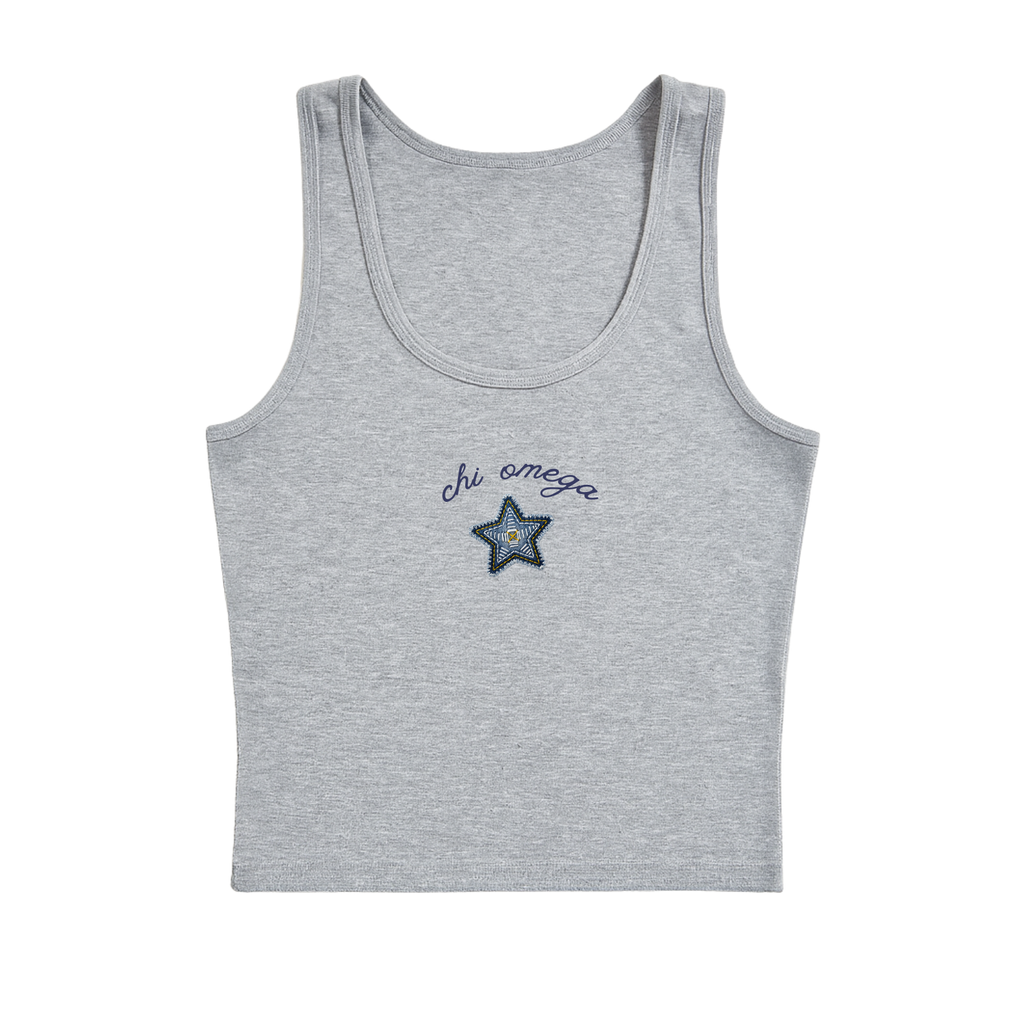 "BEADED BLUE" SORORITY TANK