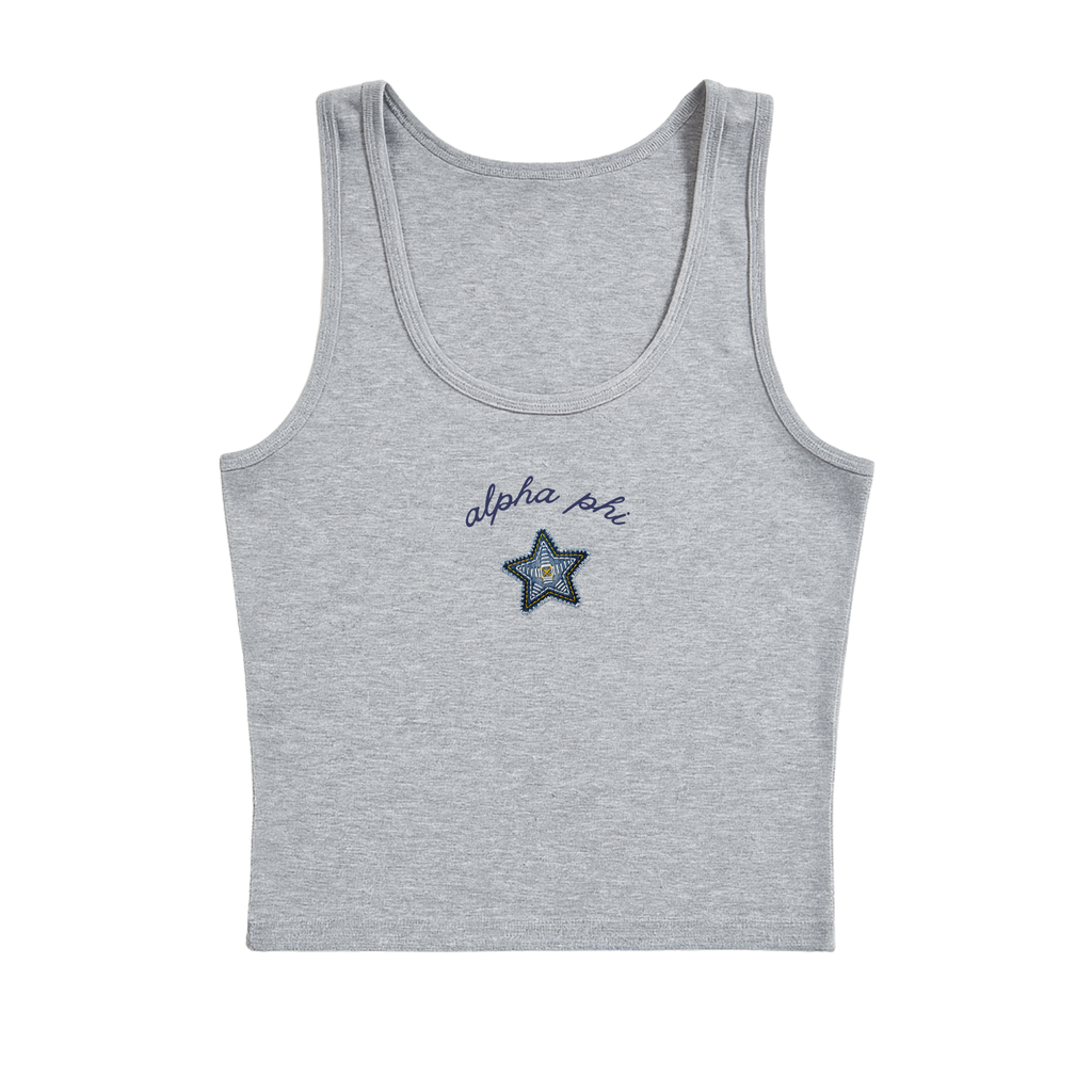 "BEADED BLUE" SORORITY TANK