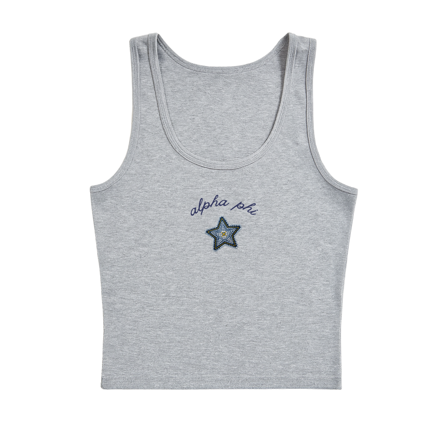 "BEADED BLUE" SORORITY TANK