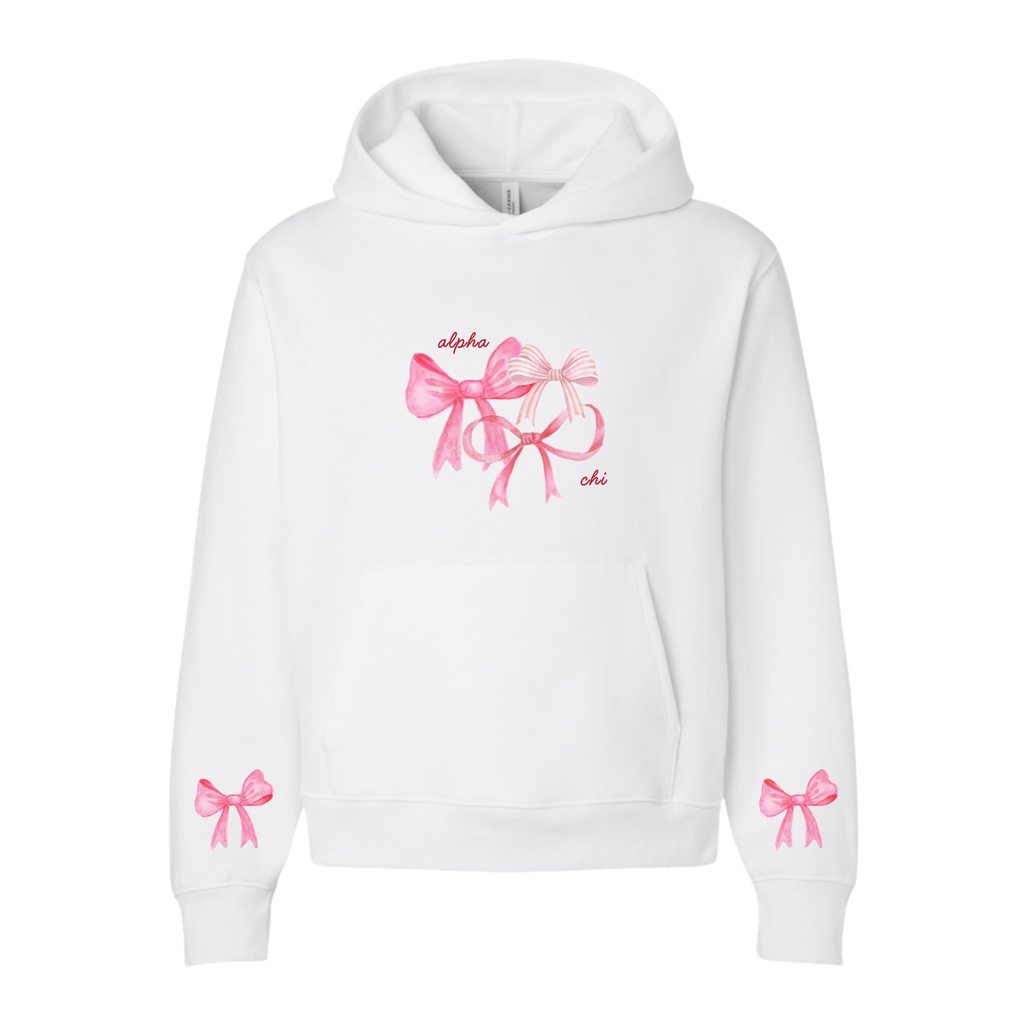 "BLUSH BOW" SORORITY HOODIE